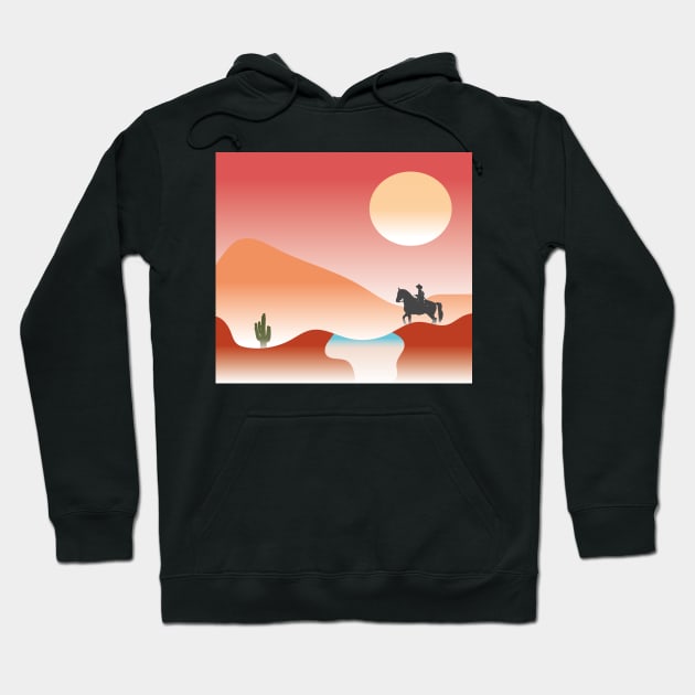 Texas Desert Independence Day - Wonderful Landscap Gift Hoodie by WassilArt